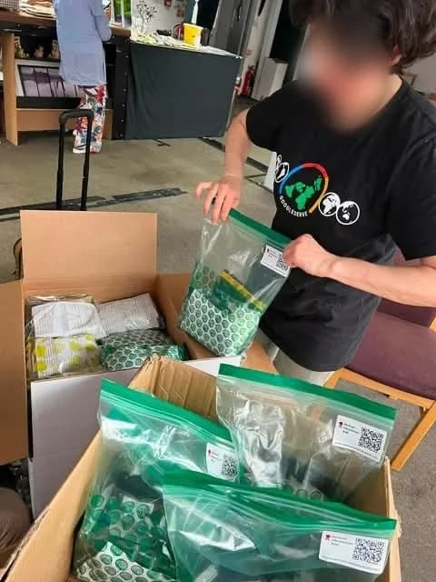 Medical supplies packed for frontline delivery