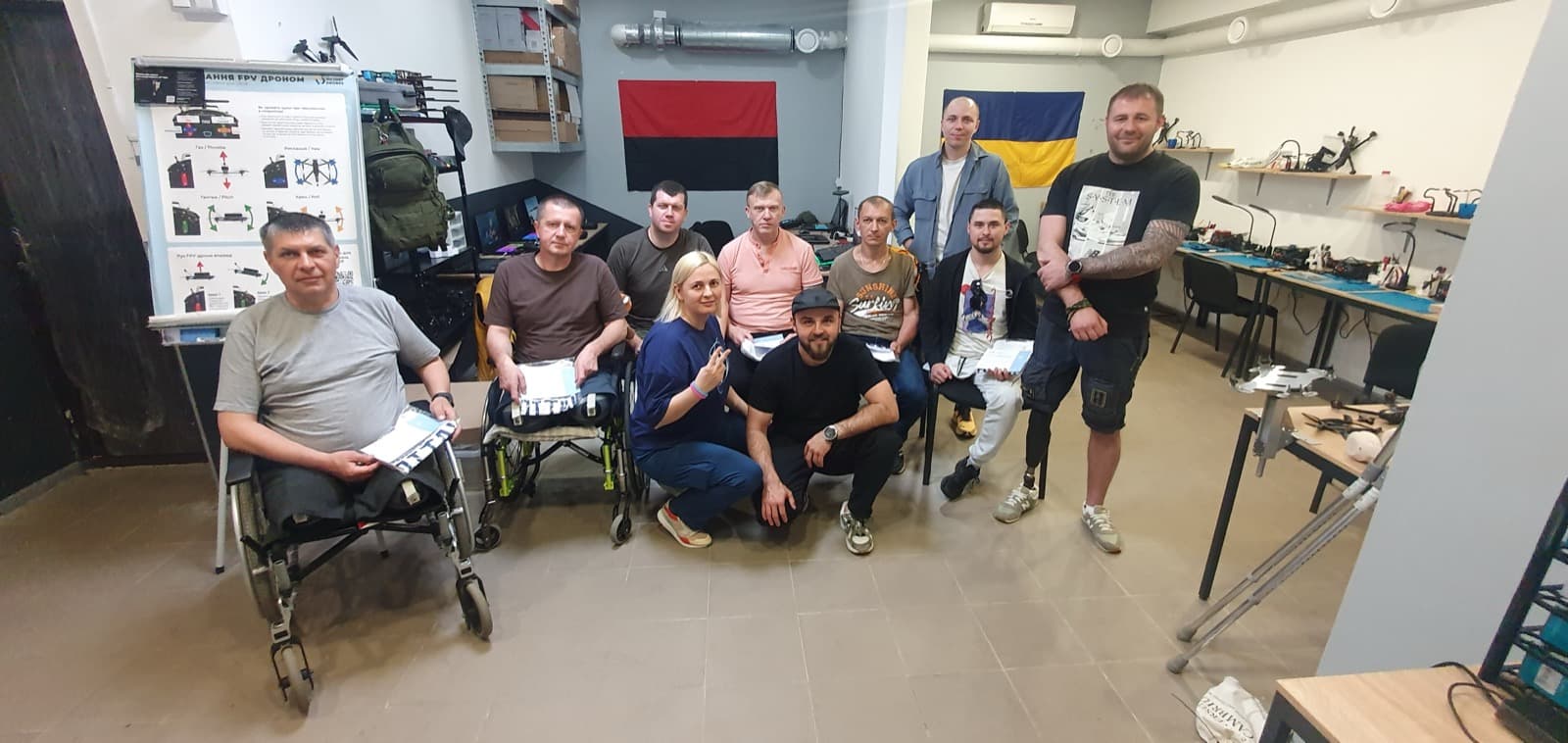 Wounded veterans graduating from the Flight to Recovery programme