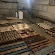 The same basement renovated as a temporary shelter